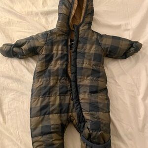 Eddie Bauer Green and Gray Puffer Jacket